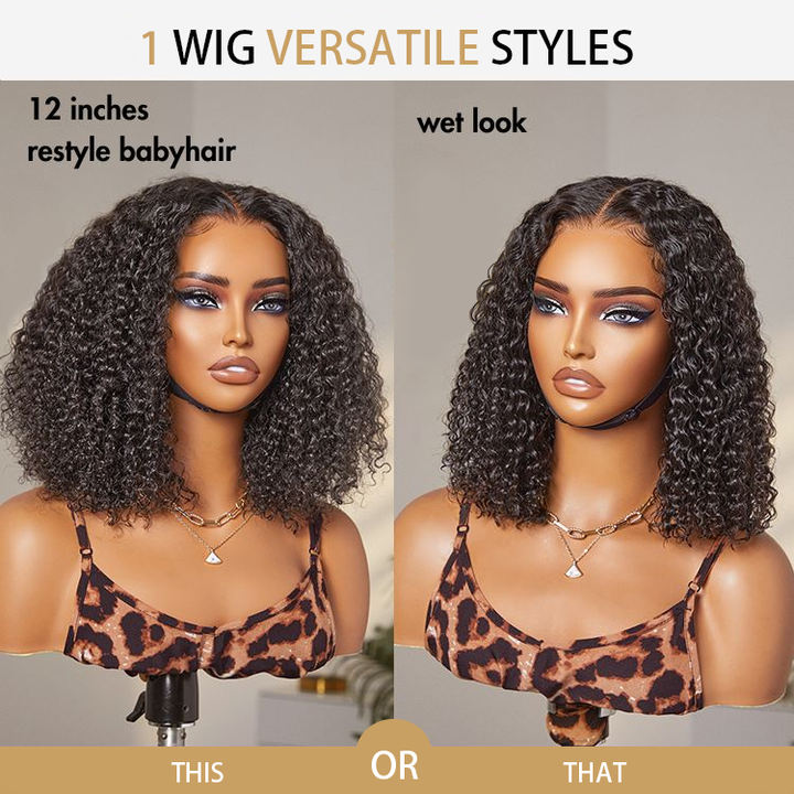 Soft Kinky Curly Glueless 6x4 Lace Glueless Wig Ready to Go TianaHair