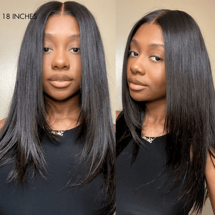 Trendy Layered Cut Pre-plucked Glueless 6x4 Lace Wig 100% Human Hair TianaHair