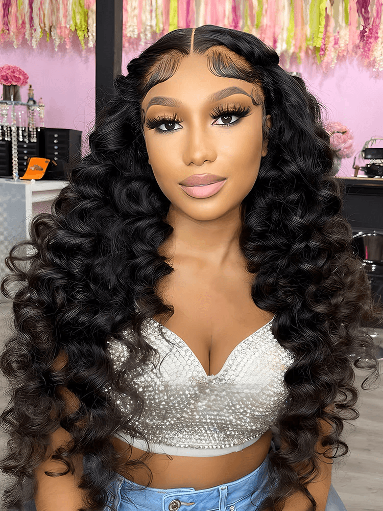 Wand Curl 6x4 Wear Go Glueless Transparent/HD Lace Wig With Pre Bleached Tiny Knots TianaHair