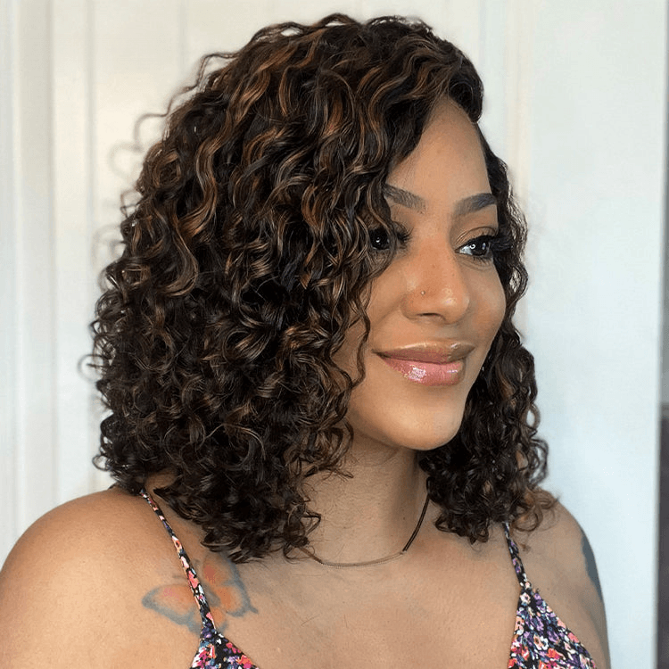 Wear Go 4x4 Blonde Highlight Water Wave Glueless Wig TianaHair