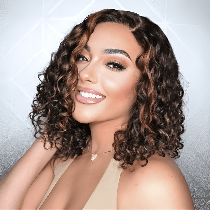 Wear Go 4x4 Blonde Highlight Water Wave Glueless Wig TianaHair