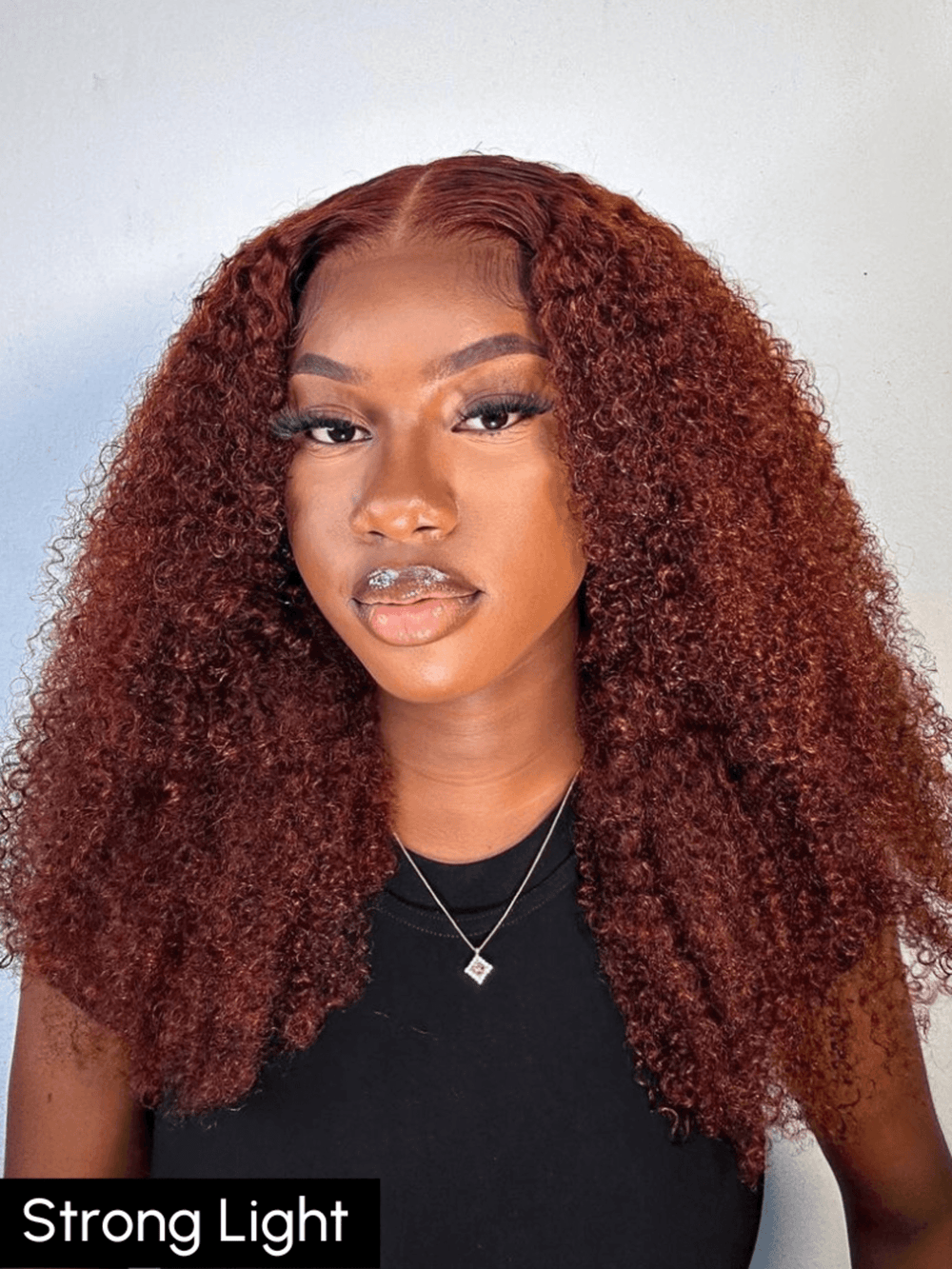 Wear Go 6x4 Reddish Brown Glueless Wig Pre Plucked Kinky Curly Wig TianaHair