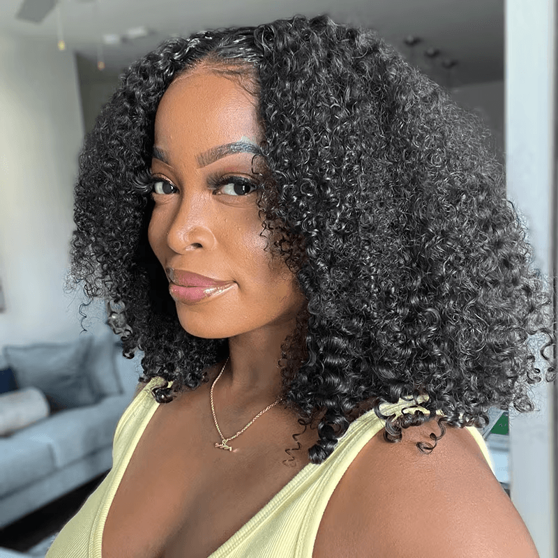 Wear Go Kinky Curly 9x6 Transparent/HD Lace Pre-Bleached Tiny Knots Pre-Cut Glueless Wig TianaHair