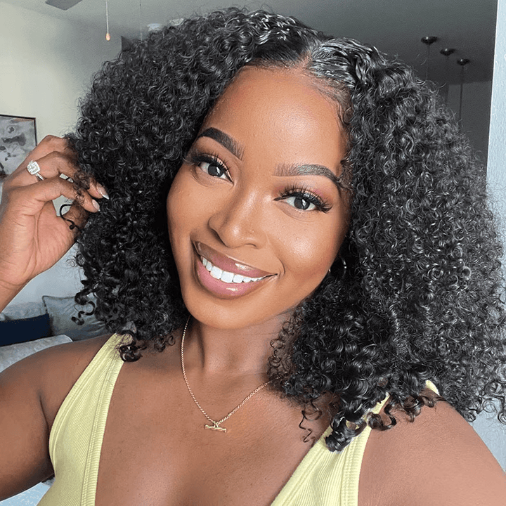 Wear Go Kinky Curly 9x6 Transparent/HD Lace Pre-Bleached Tiny Knots Pre-Cut Glueless Wig TianaHair