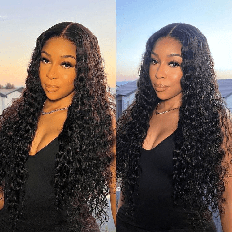 Wear Go Water Wave 9x6 Transparent/HD Lace Pre-Bleached Tiny Knots Pre-Cut Glueless Wig TianaHair