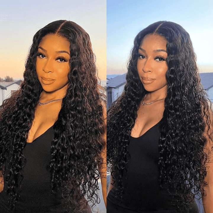 Wear Go Water Wave 9x6 Transparent/HD Lace Pre-Bleached Tiny Knots Pre-Cut Glueless Wig TianaHair