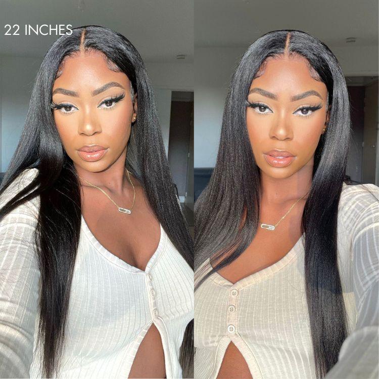 Yaki Straight 6x4 Wear Go Glueless Transparent/HD Lace Wig With Pre Bleached Tiny Knots TianaHair
