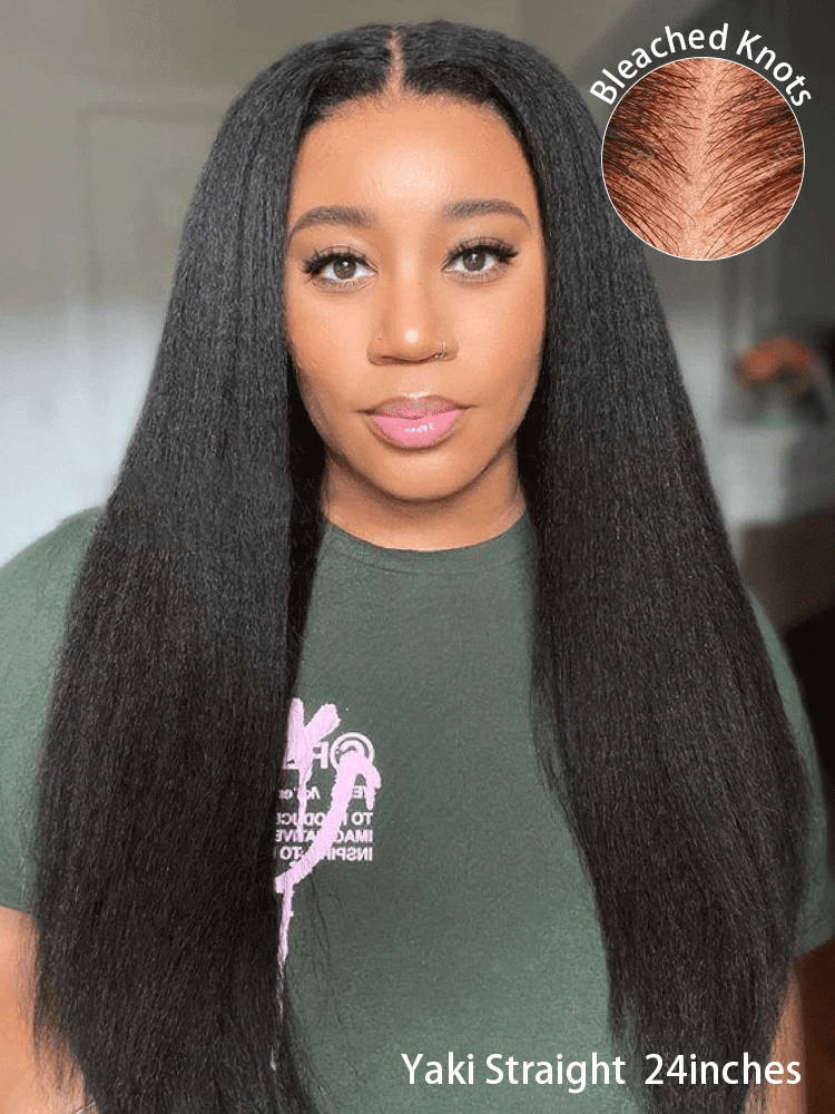 Yaki Straight 6x4 Wear Go Glueless Transparent/HD Lace Wig With Pre Bleached Tiny Knots TianaHair