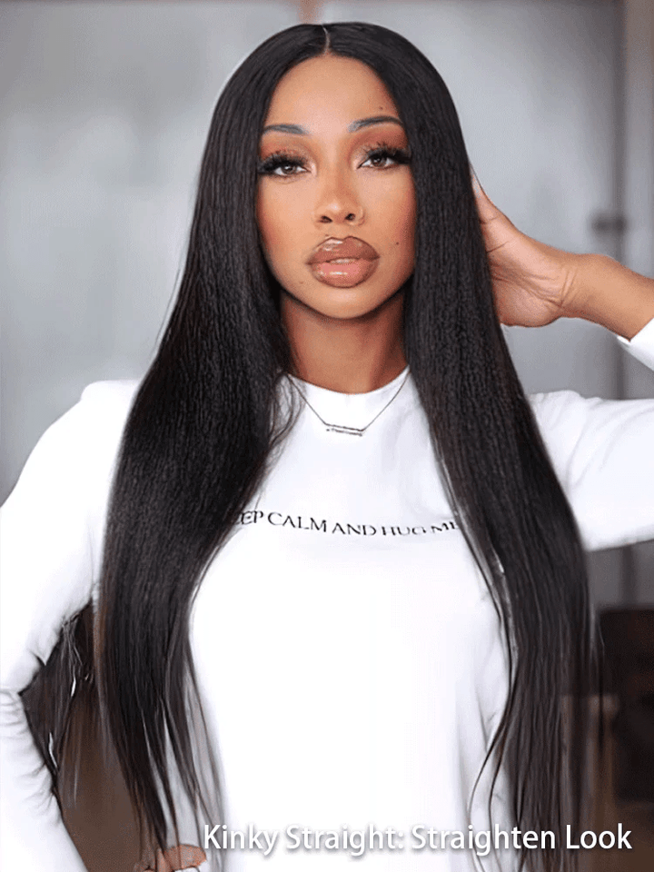Yaki Straight 6x4 Wear Go Glueless Transparent/HD Lace Wig With Pre Bleached Tiny Knots TianaHair