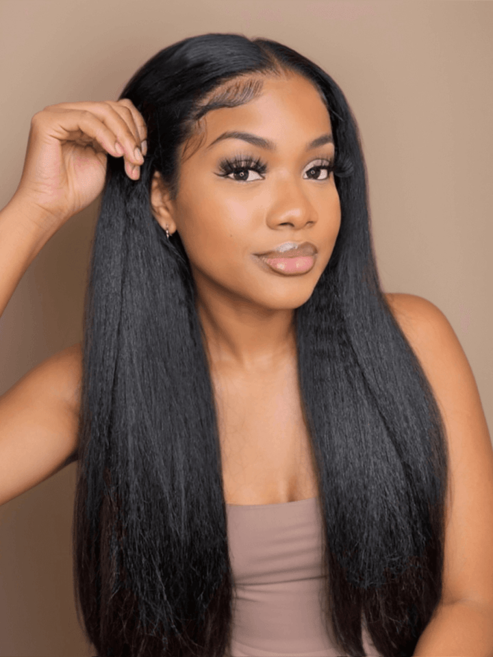 Yaki Straight 6x4 Wear Go Glueless Transparent/HD Lace Wig With Pre Bleached Tiny Knots TianaHair