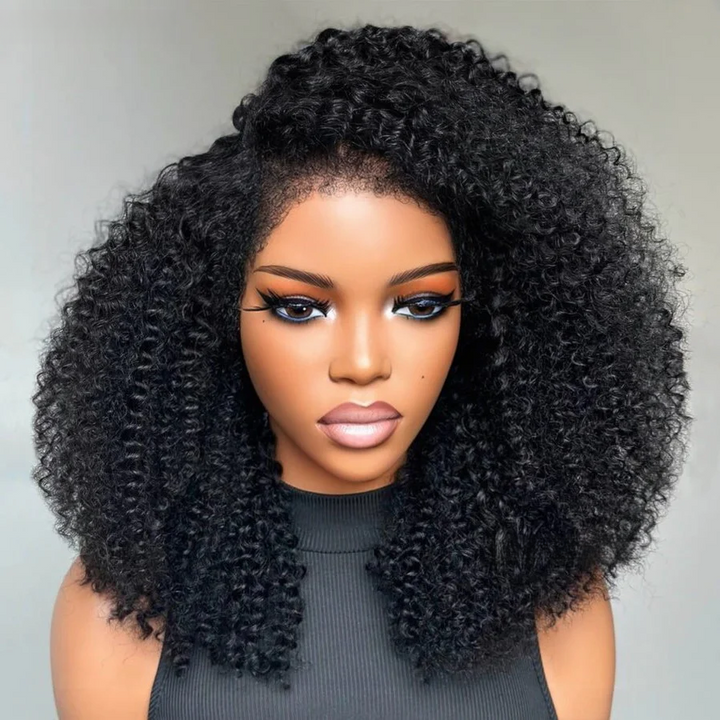 4x4/7x5 Lace Afro Coily With 4C Kinky Edges Glueless Wig