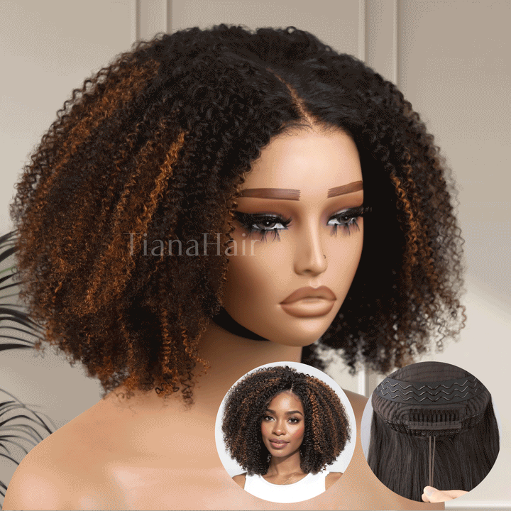 Afro Kinky Curly 6x4 Pre-Everything & Transparent Lace Wear Go Glueless Perücke