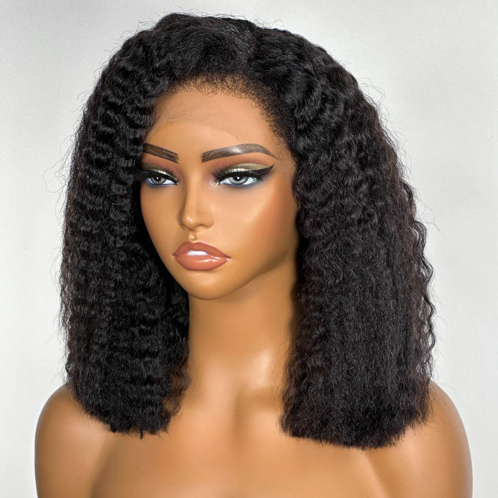 13x4 Lace  Flowy Bohemian Curly Hair With Kinky Edges Wig