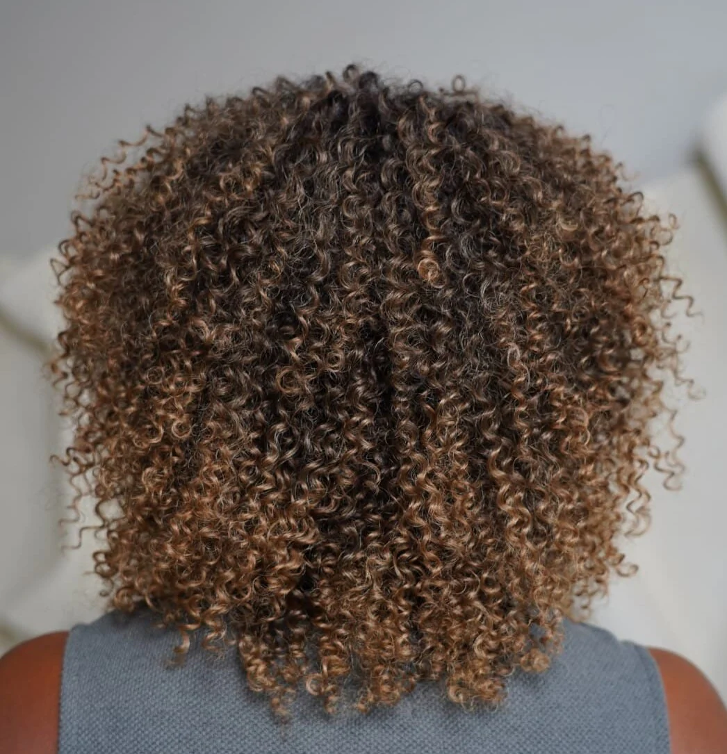 No Lace Put On & Go Honey Brûlée Curly Glueless Wig With Bangs