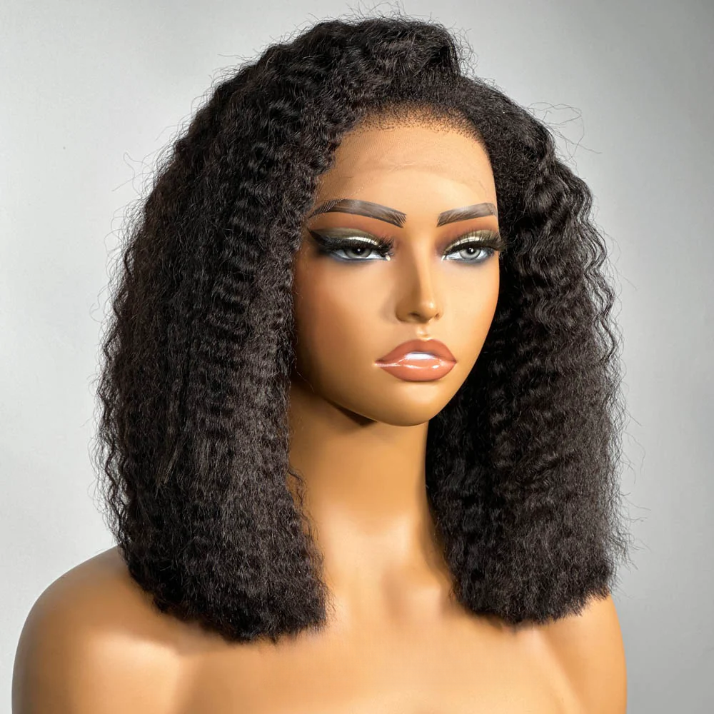 13x4 Lace  Flowy Bohemian Curly Hair With Kinky Edges Wig
