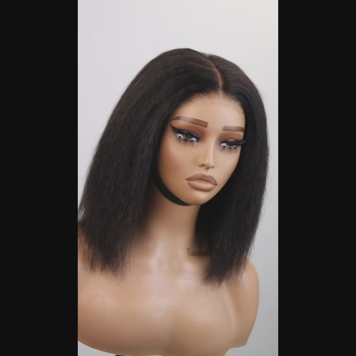 Kinky Straight 4x4/7x5 Transparent/HD Lace Wear Go Glueless Pre-everything Wig