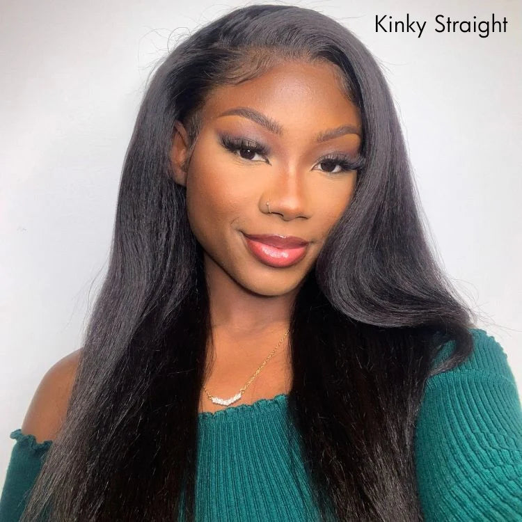 TianaHair Kinky Straight 6x4 Wear Go Glueless Transparent/HD Lace Wig With Pre Bleached Tiny Knots.