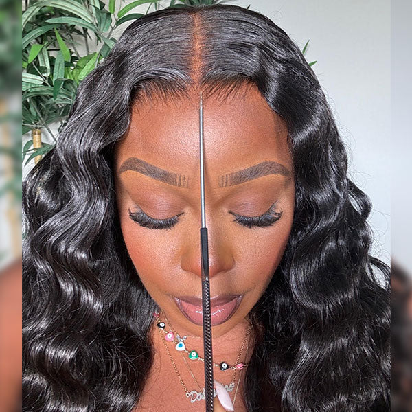 TianaHair Wear Go Body Wave 9x6 Transparent/HD Lace Pre-Bleached Tiny Knots Pre-Cut Glueless Wig.