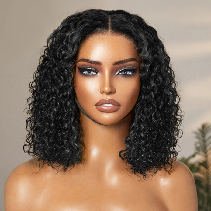FlexCap Wear & Go Deep Curly 7x5 Pre-Everything & Transparent Lace Flexi-Fit Invisi Drawstring Cap Glueless Wig