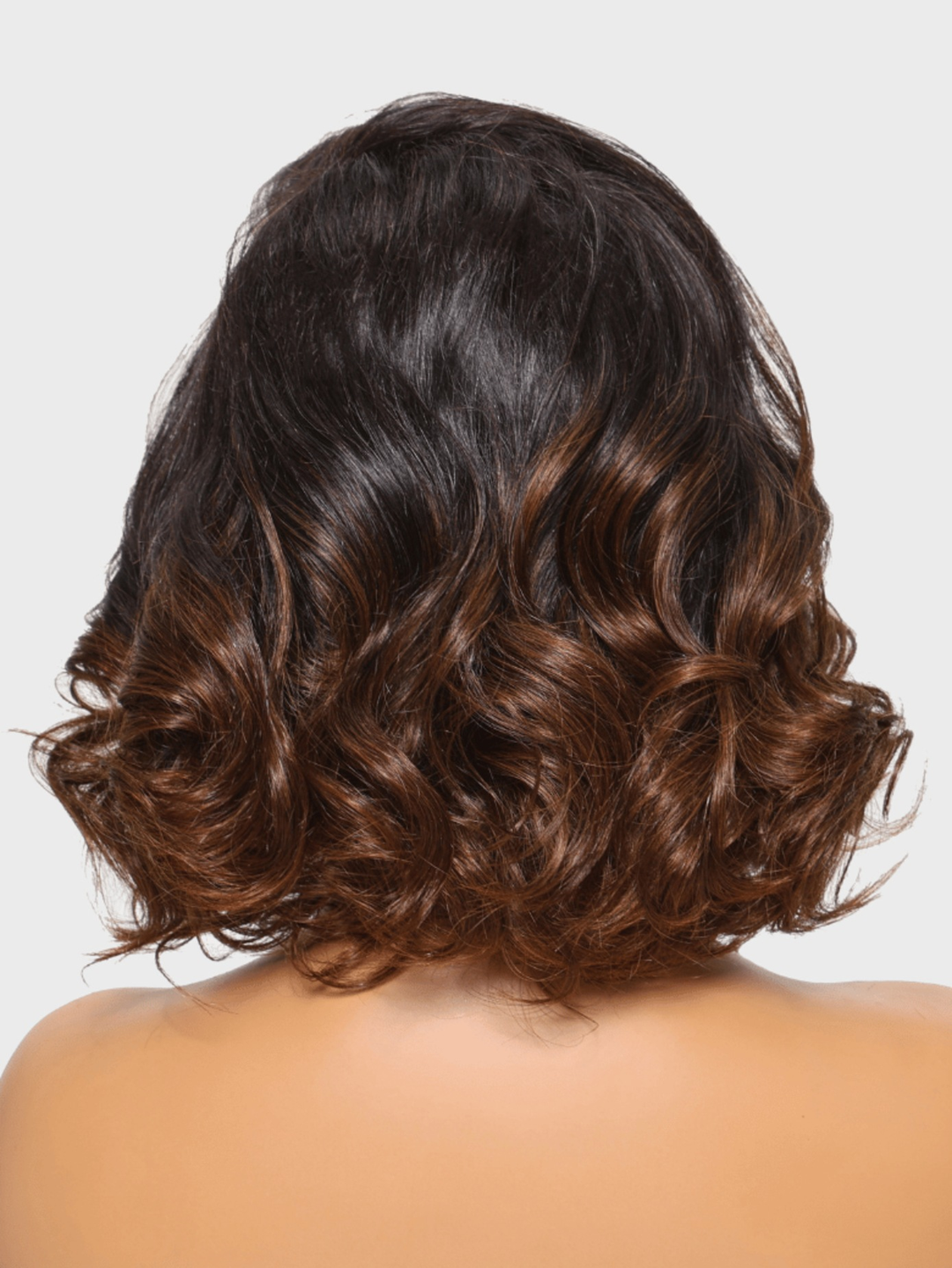 Chestnut Brown Ombre 7x5 Pre-Cut Lace Spiral Curls Glueless Pre Everything Wig