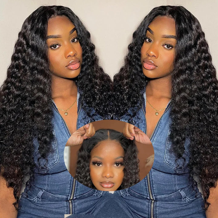 TianaHair Deep Wave 6x4 Wear Go Glueless Transparent/HD Lace Wig With Pre Bleached Tiny Knots.