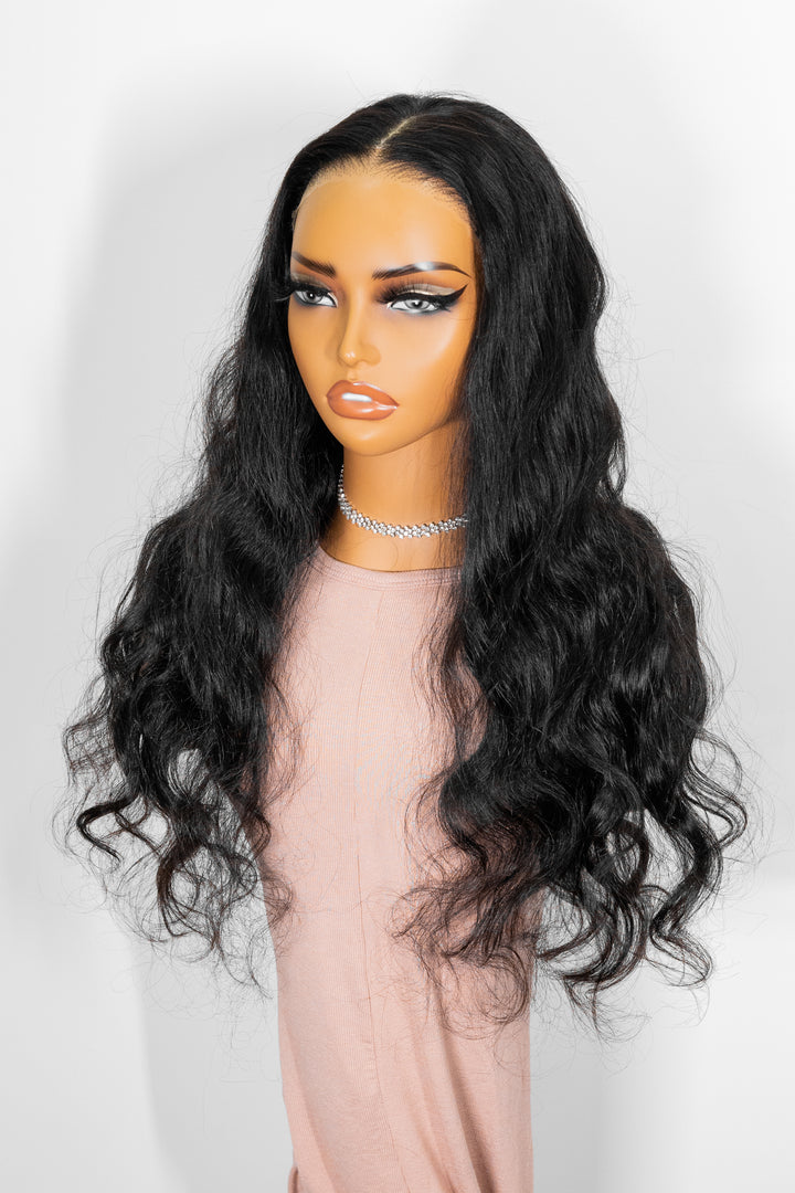 TianaHair Body Wave 6x4 Wear Go Glueless Transparent/HD Lace Wig With Pre Bleached Tiny Knots.