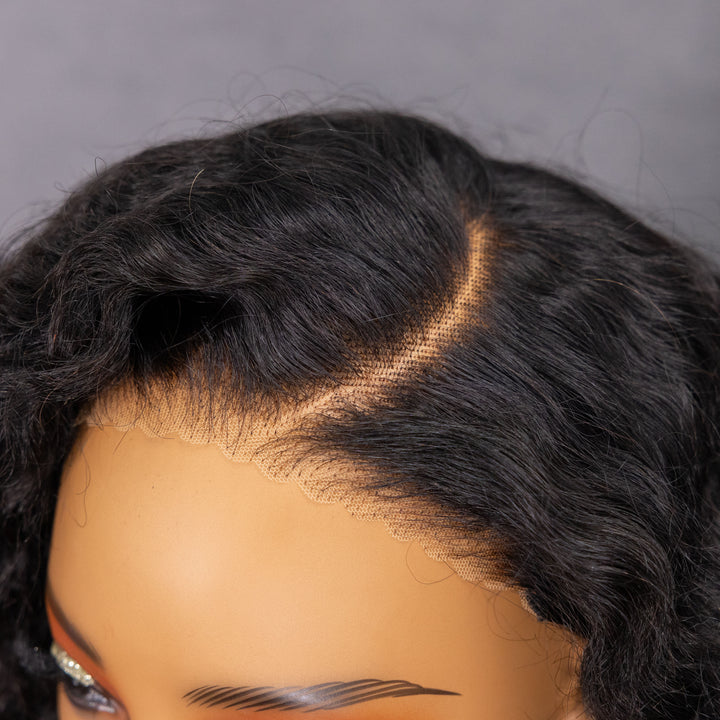 TianaHair Kinky Curly 6x4 Wear Go Glueless Transparent/HD Lace Wig With Pre Bleached Tiny Knots.