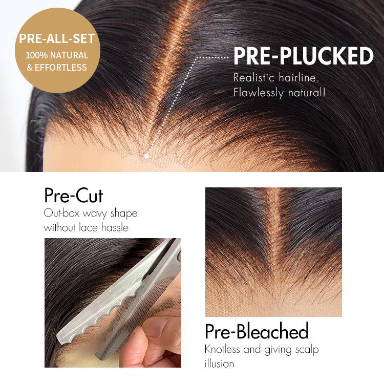 TianaHair Wear Go Silky Straight 9x6 Transparent/HD LacePre-Bleached Tiny Knots Pre-Cut Glueless Wig.