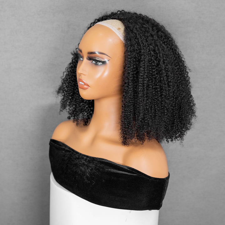 3 IN 1 HALF WIG Kinky Curly Half Wig Seamless Flip Over Wig