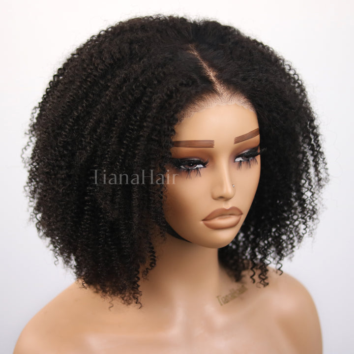 Afro Kinky Curly 6x4 Pre-Everything &amp; Transparent Lace Wear Go Glueless Perücke 