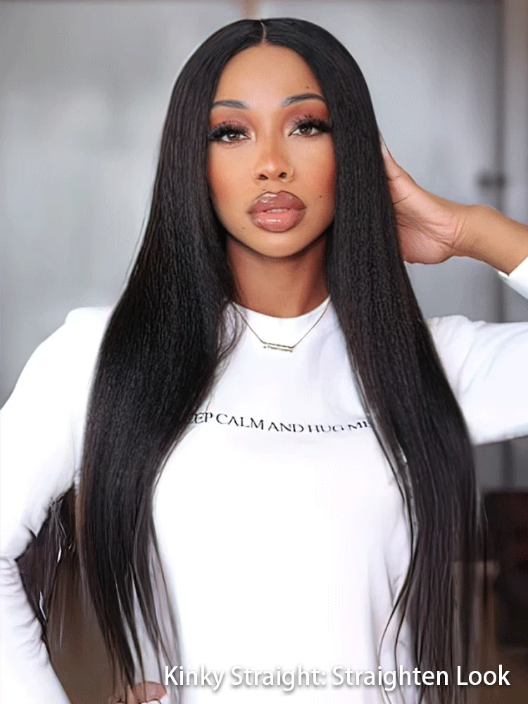 TianaHair Yaki Straight 6x4 Wear Go Glueless Transparent/HD Lace Wig With Pre Bleached Tiny Knots.