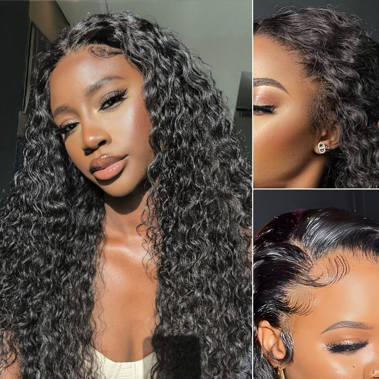 TianaHair Wear Go Deep Wave 9x6 Transparent/HD Lace Pre-Bleached Tiny Knots Pre-Cut Glueless Wig.