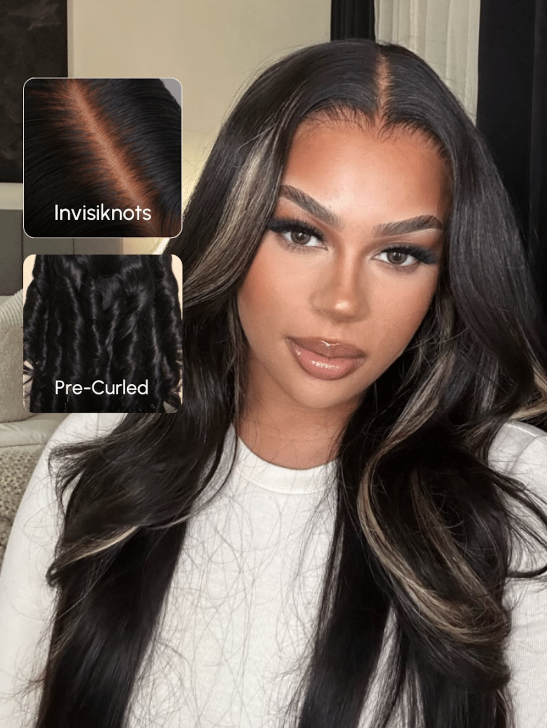 TianaHair Blonde Highlights Body Wave Pre-Max 13x4 Lace Wear Go Glueless Wig.