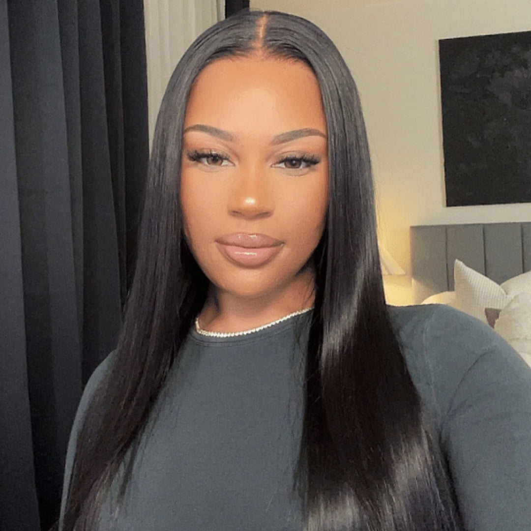 TianaHair Wear Go Silky Straight 9x6 Transparent/HD LacePre-Bleached Tiny Knots Pre-Cut Glueless Wig.