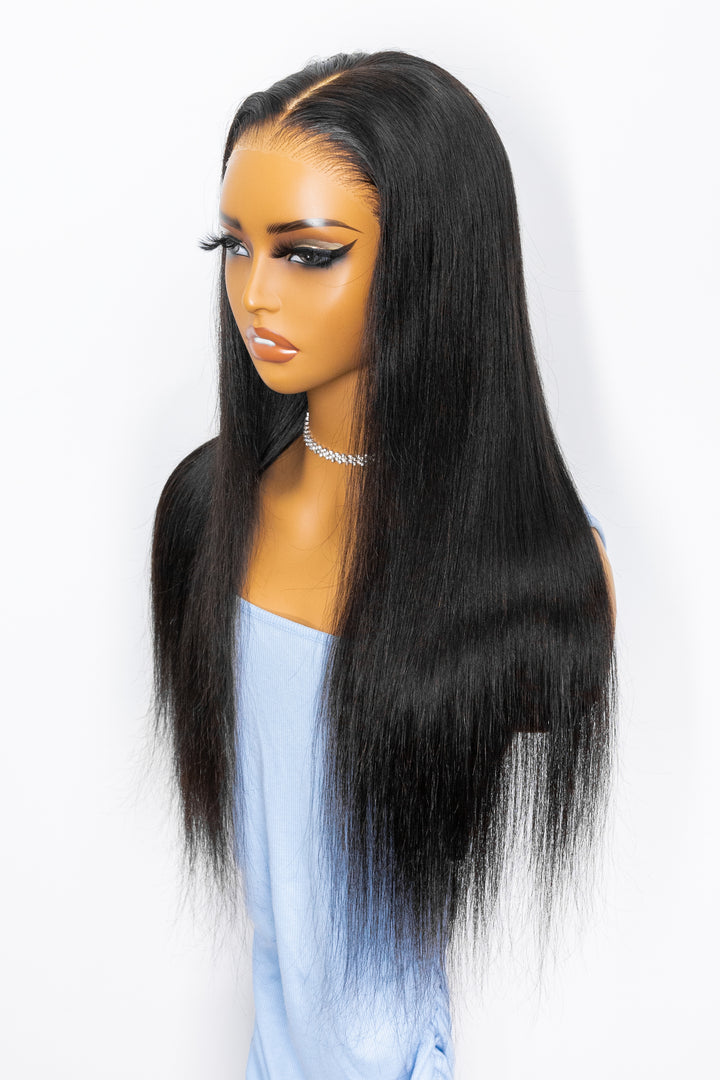 TianaHair Silky Straight 6x4 Wear Go Glueless Transparent/HD Lace Wig With Pre Bleached Tiny Knots.