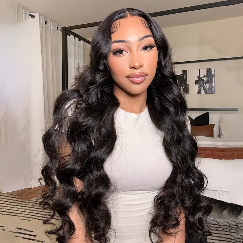 TianaHair Body Wave 6x4 Wear Go Glueless Transparent/HD Lace Wig With Pre Bleached Tiny Knots.