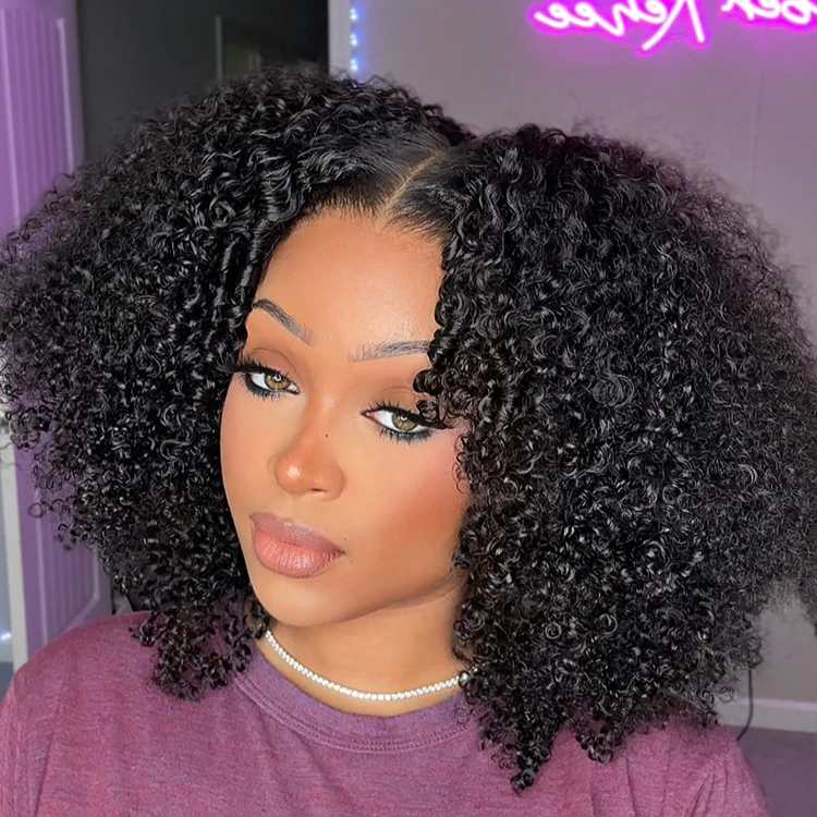 [FREE GIFT+] Afro Kinky Curly 6x4 Pre-Everything & Transparent Lace Wear Go Glueless Wig