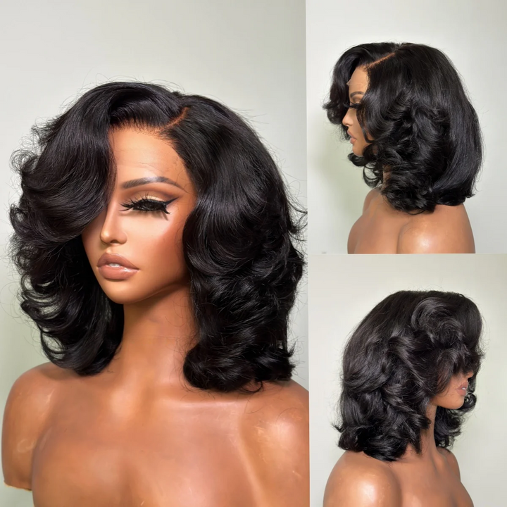 Afro Kinky Curly 6x4 Pre-Everything &amp; Transparent Lace Wear Go Glueless Perücke 