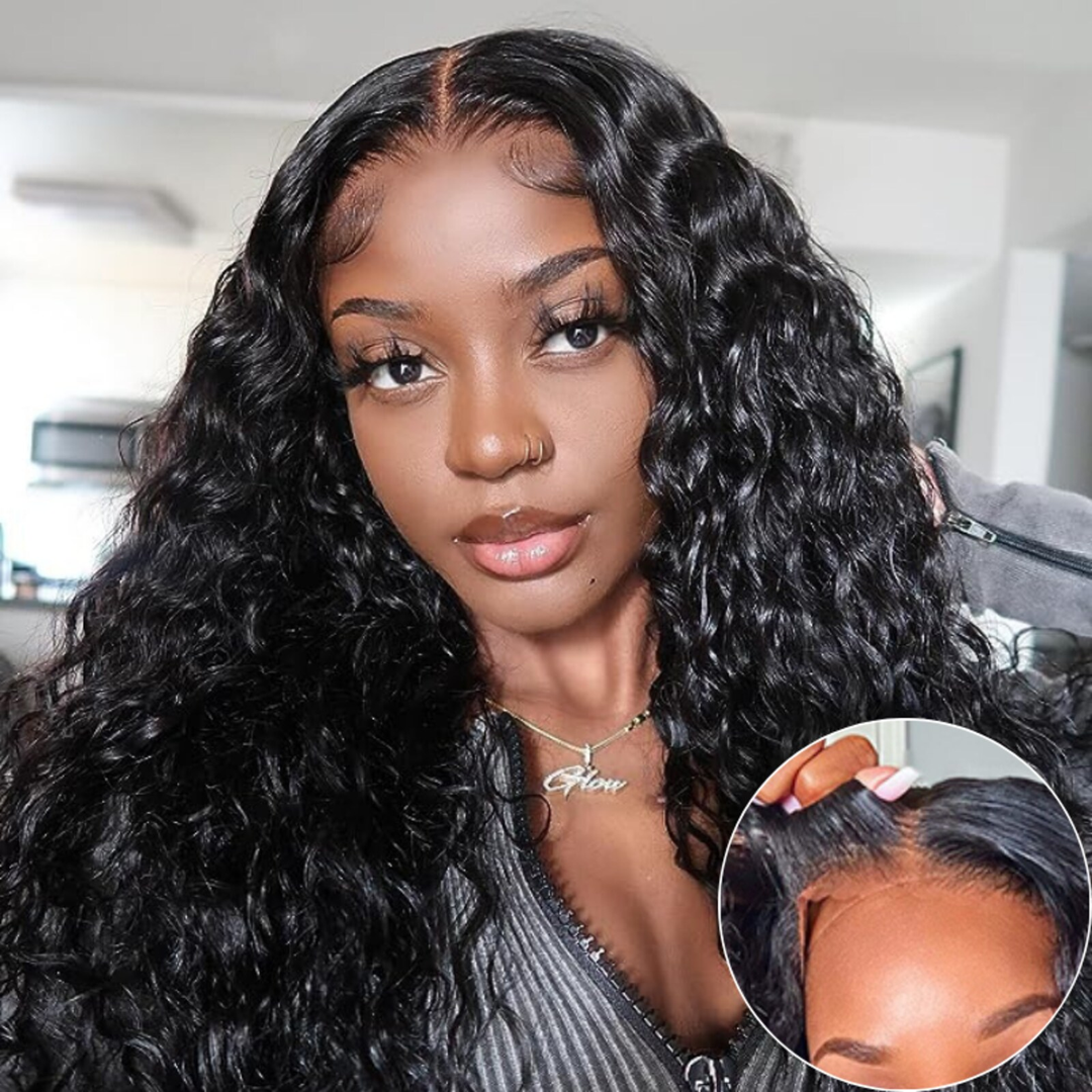 TianaHair Wear Go Water Wave 9x6 Transparent/HD Lace Pre-Bleached Tiny Knots Pre-Cut Glueless Wig.