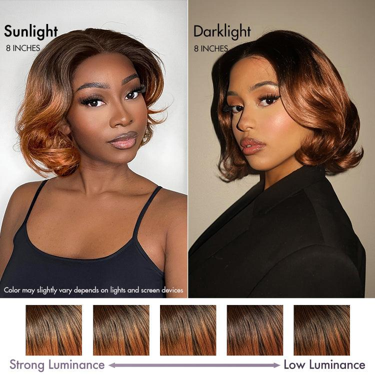 Elegant Boss Vibe Short Pixie Cut Ombre Ginger Glueless 4x4 Lace Wig Ready to Go