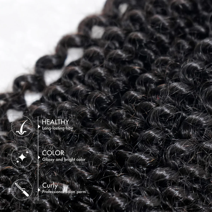 Kinky Curly Glueless No Lace Stirnband Lange Perücke 100 % Echthaar