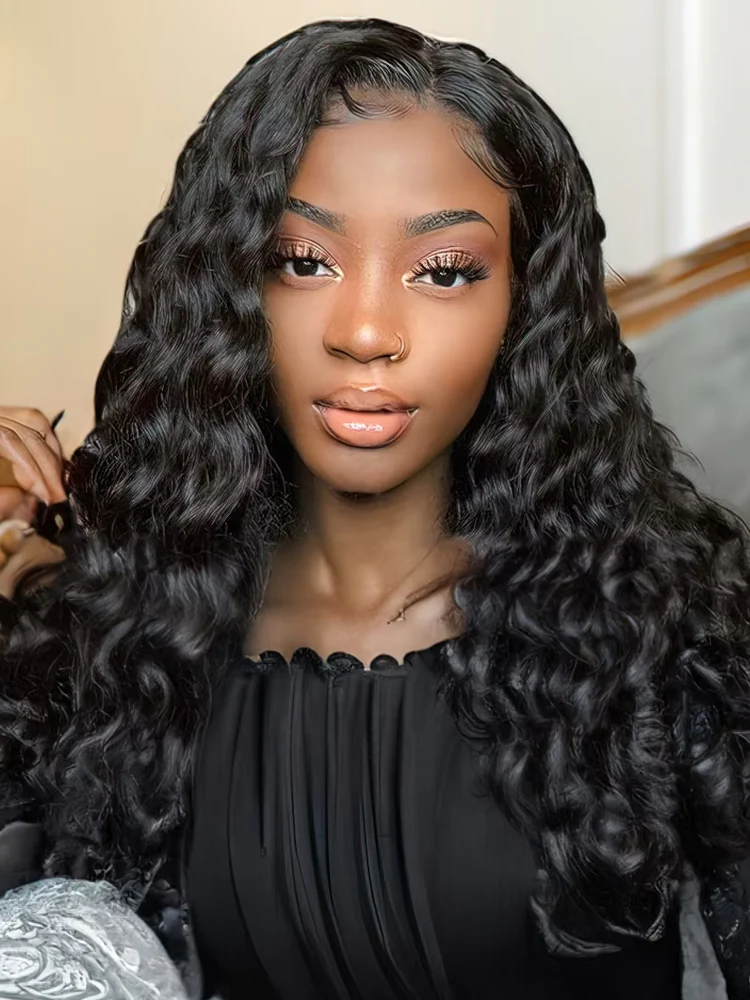 TianaHair Wear Go Loose Deep 9x6 Transparent/HD Lace Pre-Bleached Tiny Knots Pre-Cut Glueless Wig.