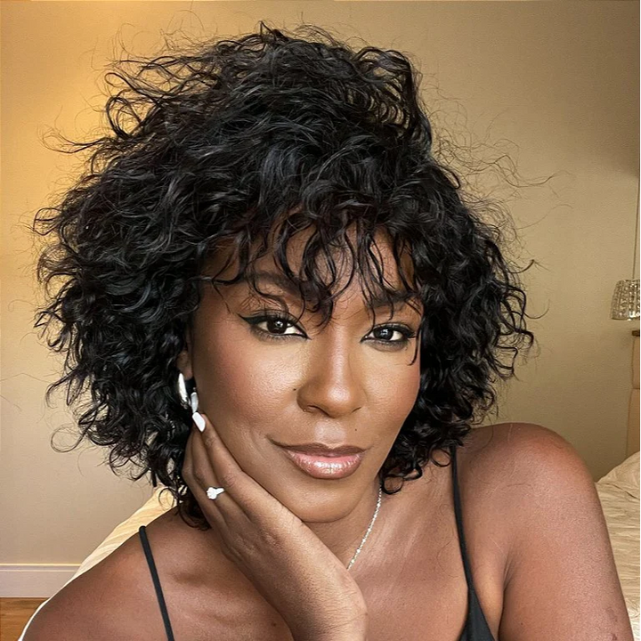 Put on & Go 6x4 Lace Short Pixie Cut Curly Bob Wig 100% Human Hair