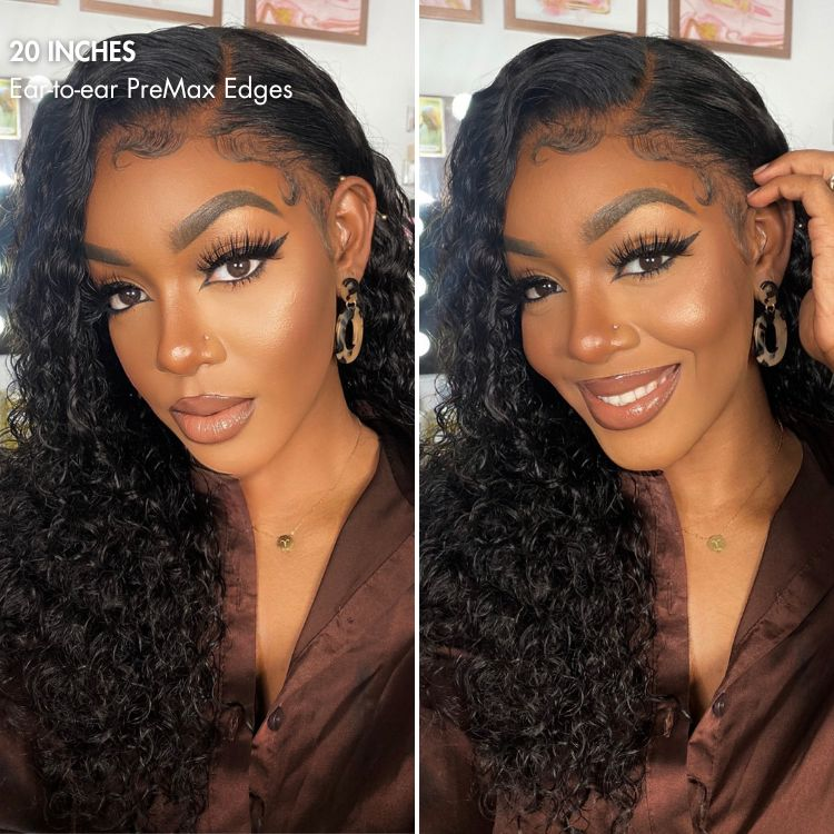 TianaHair Wear Go Deep Wave 9x6 Transparent/HD Lace Pre-Bleached Tiny Knots Pre-Cut Glueless Wig.