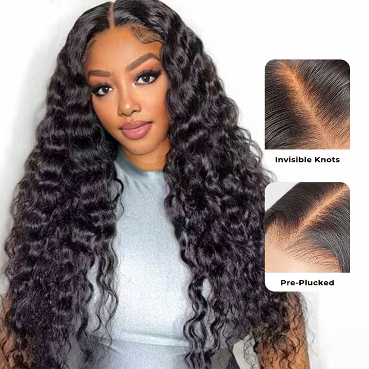 TianaHair Wear Go Loose Deep 9x6 Transparent/HD Lace Pre-Bleached Tiny Knots Pre-Cut Glueless Wig.