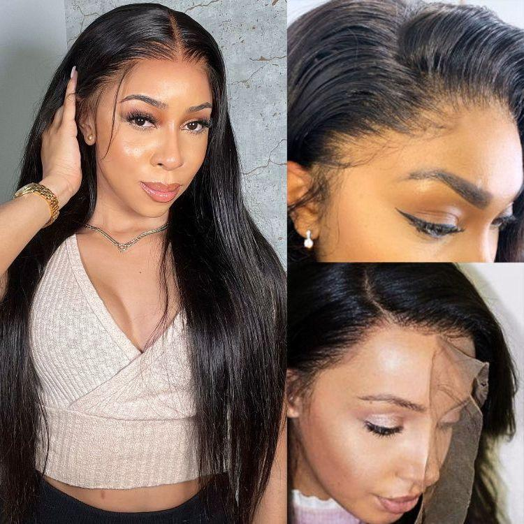 TianaHair Wear Go Silky Straight 9x6 Transparent/HD LacePre-Bleached Tiny Knots Pre-Cut Glueless Wig.