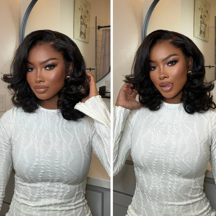 Afro Kinky Curly 6x4 Pre-Everything &amp; Transparent Lace Wear Go Glueless Perücke 