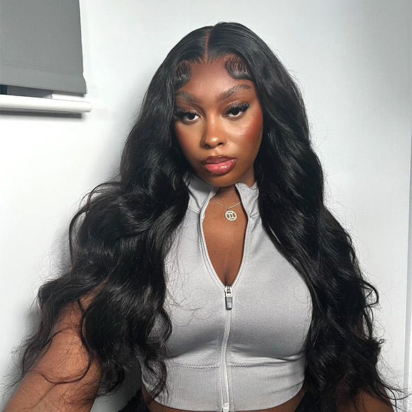 TianaHair Wear Go Body Wave 9x6 Transparent/HD Lace Pre-Bleached Tiny Knots Pre-Cut Glueless Wig.