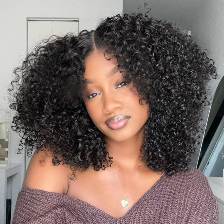 TianaHair Wear Go Kinky Curly 9x6 Transparent/HD Lace Pre-Bleached Tiny Knots Pre-Cut Glueless Wig.