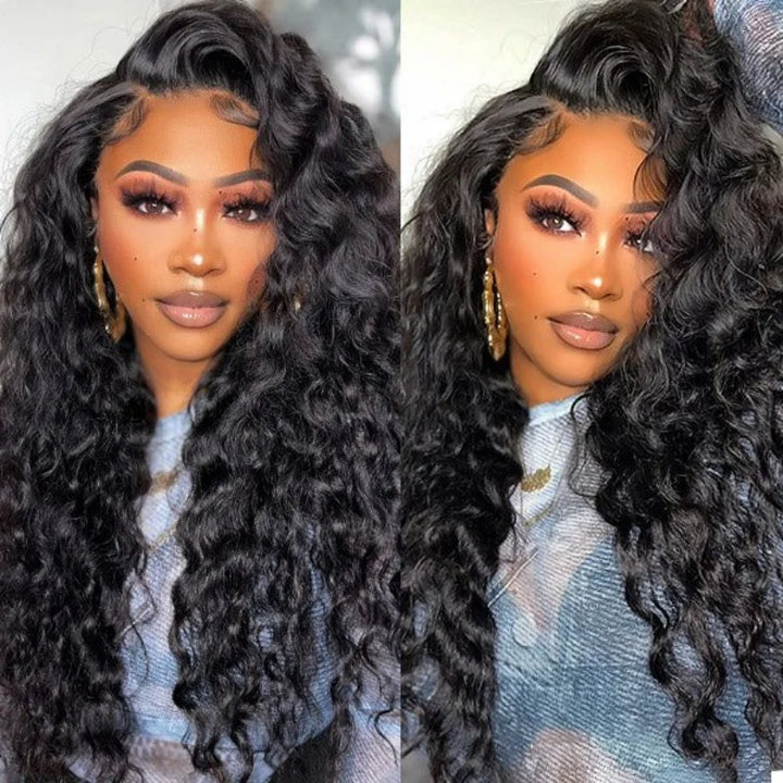 【Clearance Sale】13x4Frontal HD Lace Deep Wave Wig 100% Human Hair TianaHair